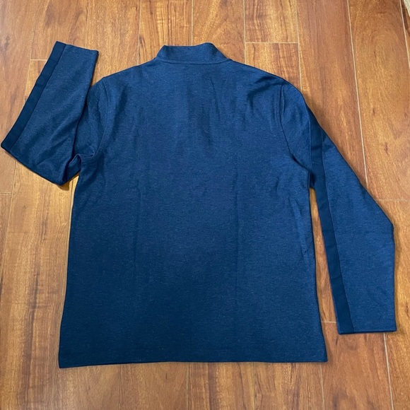 CALVIN KLEIN Long Sleeve Shirt Large Speckled Blue NWT - Picture 4 of 13